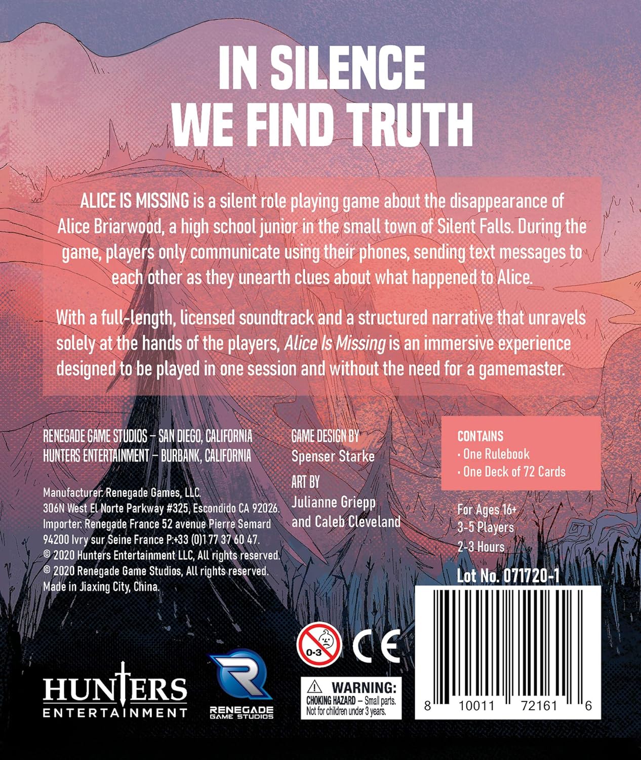 Alice is Missing Role Playing Game